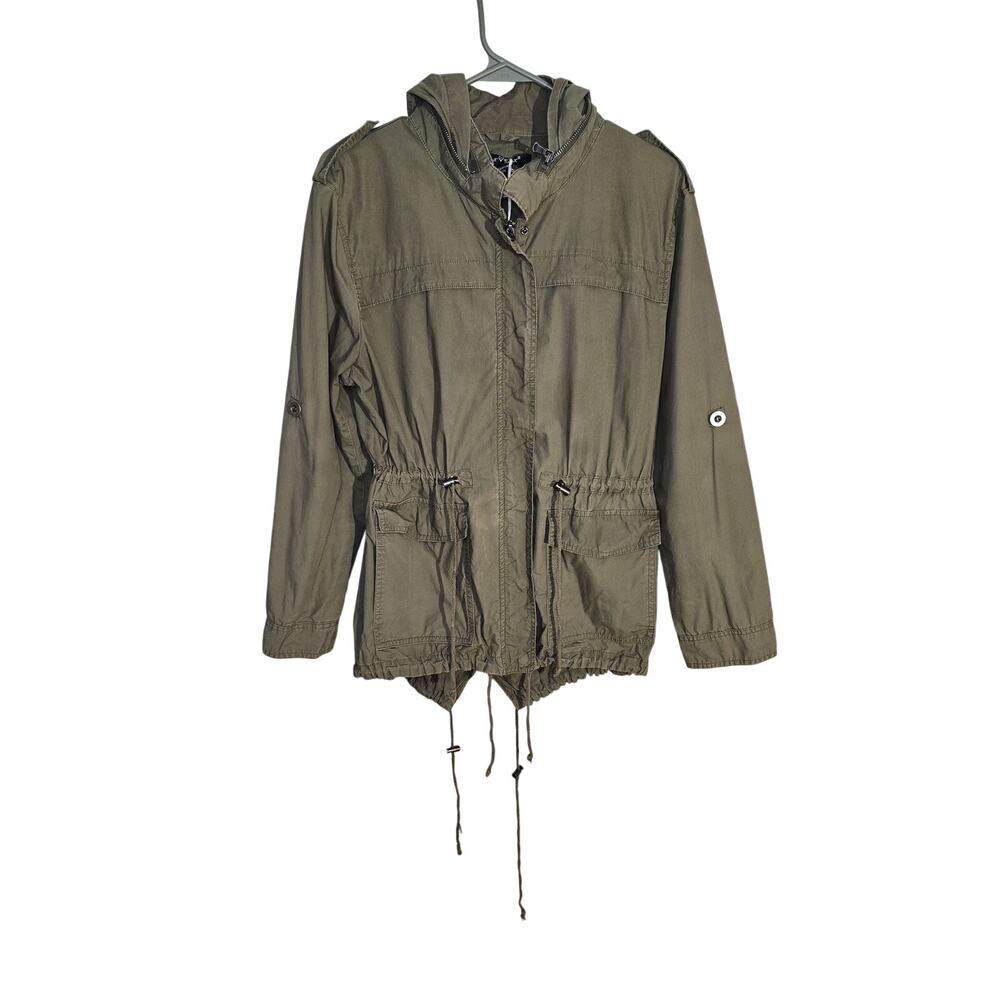 Velvet Heart Green Canvas Utility Jacket Womens Size S